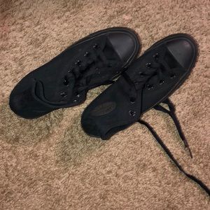 Black high top converse